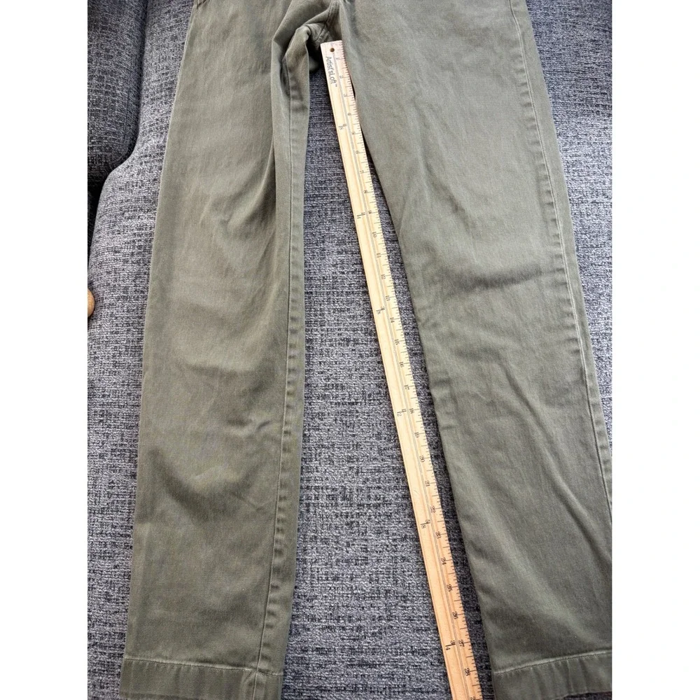 J.Crew Mens Stretch Chino Pants Olive Green Slim Straight 29x32‎ Cotton Blend